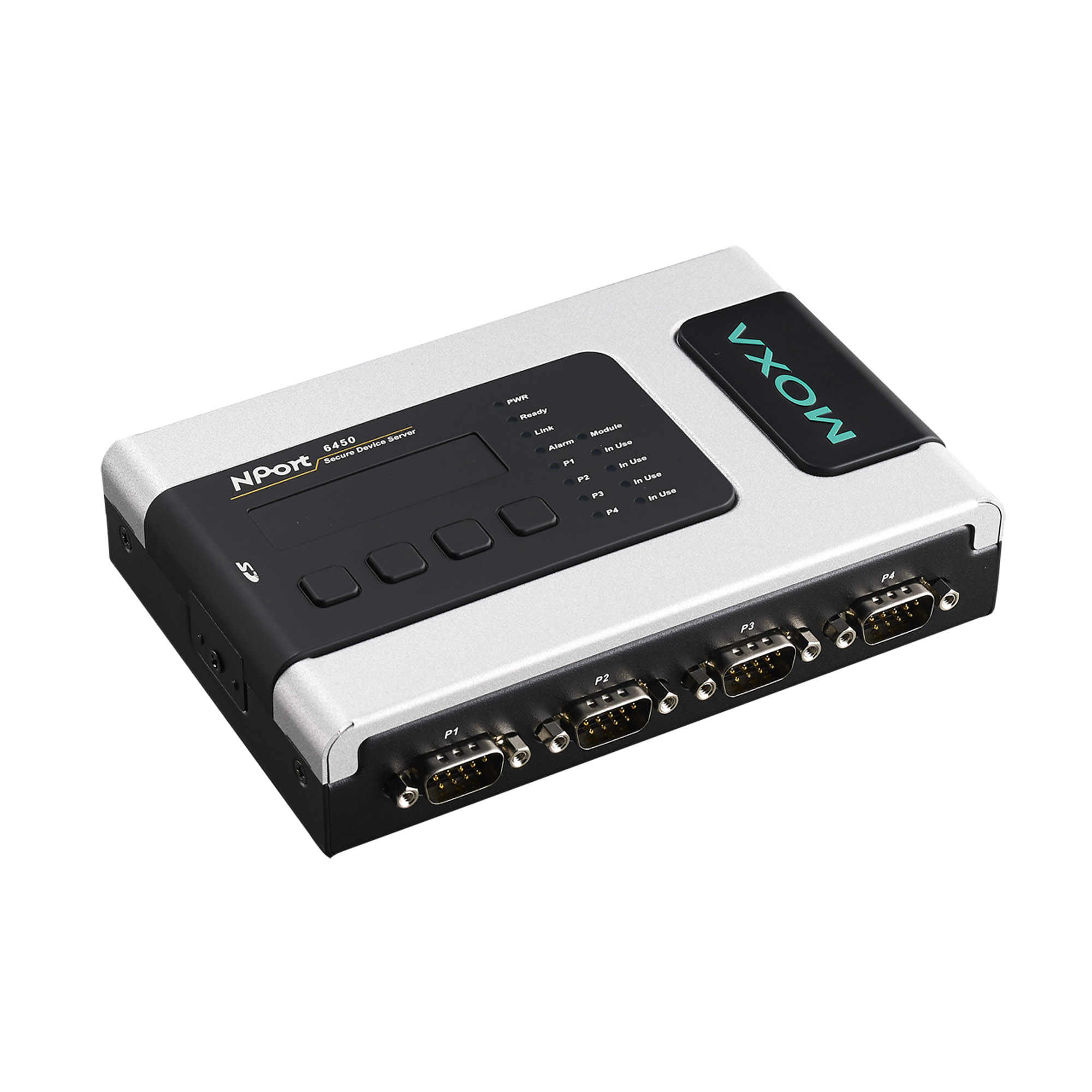 MOXA Moxa 4 port RS-232/422/485 to Ethernet secure serial port server