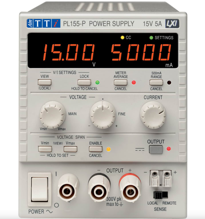 Aim-TTi Single 0-15V/0-5A USB/RS232/LAN(LXI)/Analog/GPIB