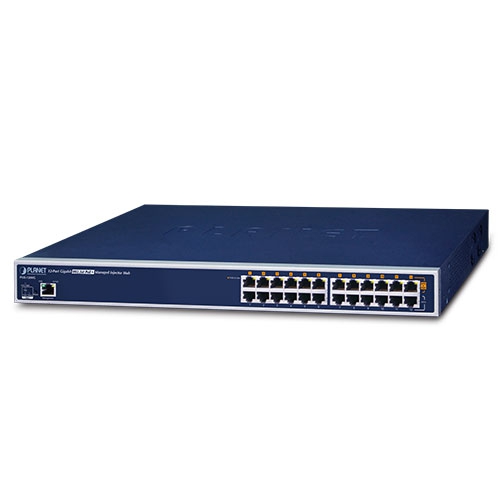 PLANET 12-Port Gigabit IEEE 802.3at PoE+ Managed Injector Hub (220 watts)