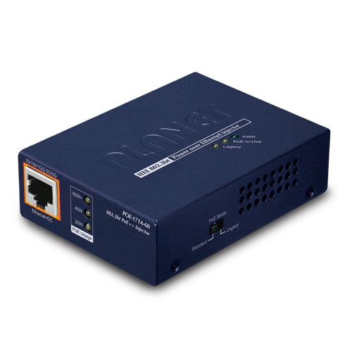 PLANET Single-Port Multi-Gigabit 802.3bt PoE++Injector (60 Watts)