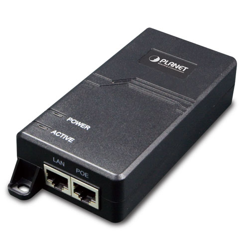 PLANET Single-Port 10/100/1000Mbps Ultra PoE Injector (60 Watts, internal PWR)