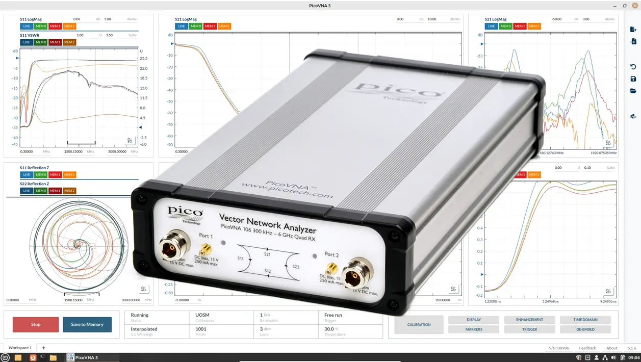 PICO Technology PicoVNA 106 8.5 GHz Vector  Network Analyzer