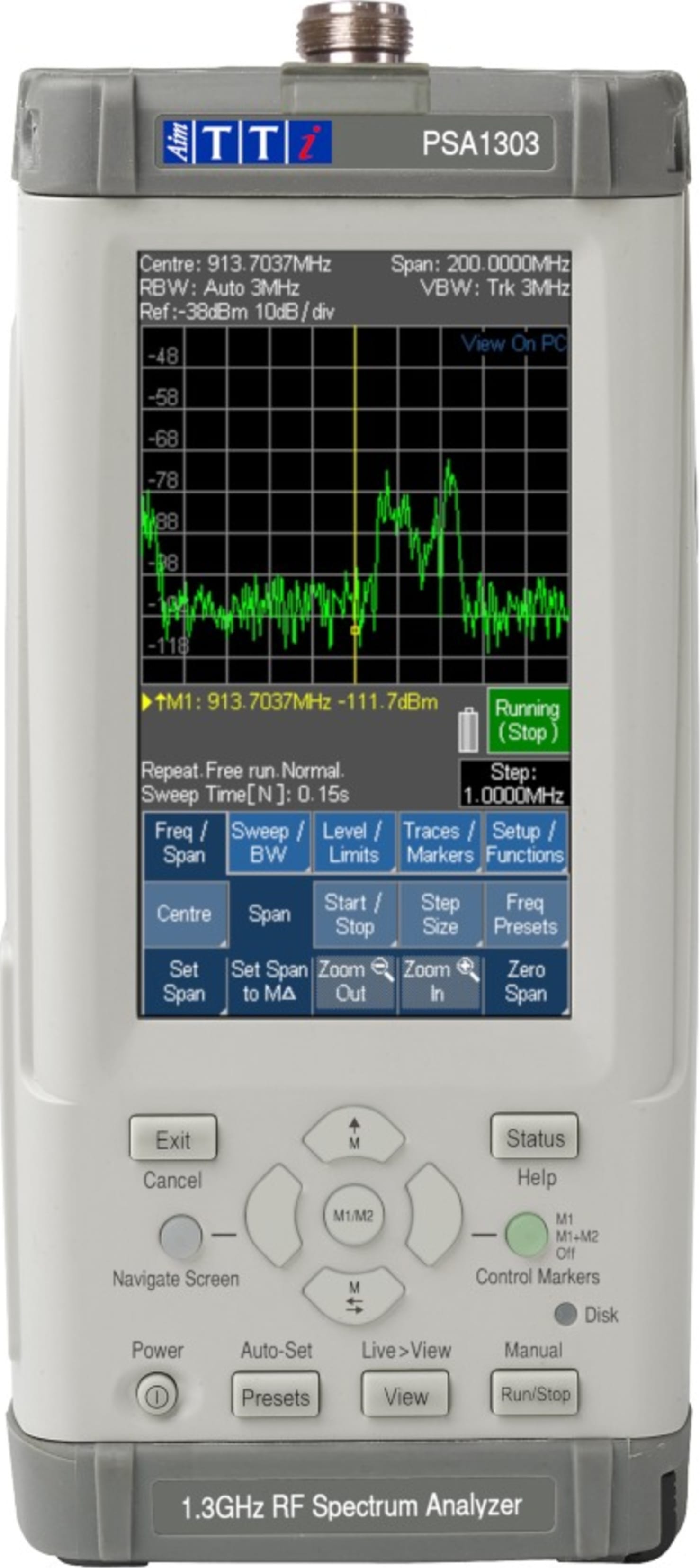 Aim-TTi Handheld 1.3GHz Spectrum Analyser