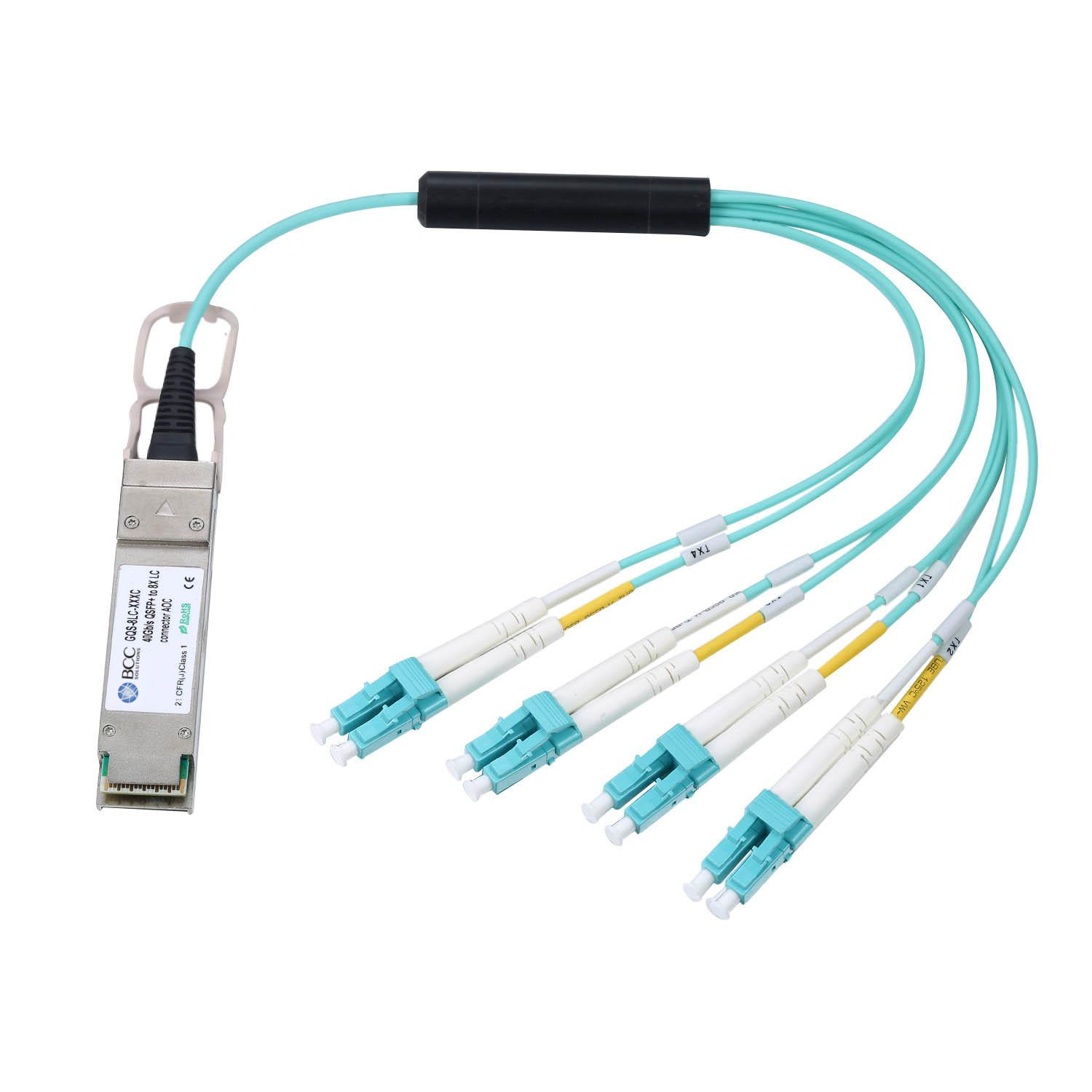 BCC Solutions 40G QSFP PSM4 to 8*SC AOC 2.0M SMF
