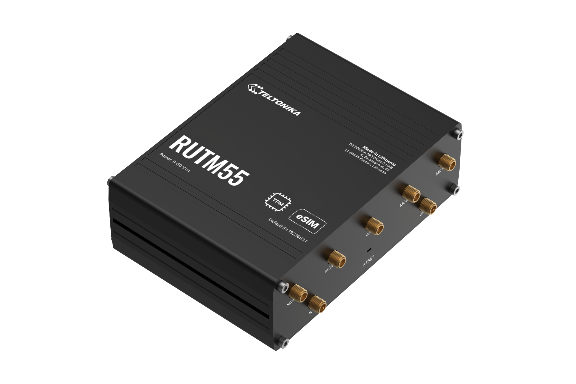 Teltonika RUTM55 Industrial 5G router Dual-SIM/e-SIM, RS-232/485