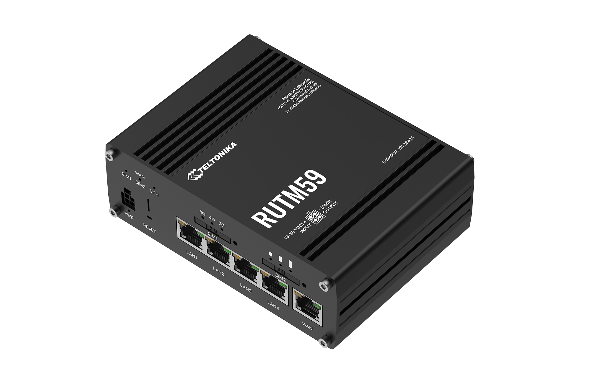 Teltonika RUTM59 5G LTE(CAT19) router Dual Sim, 5x 1Gbit RJ45 ports