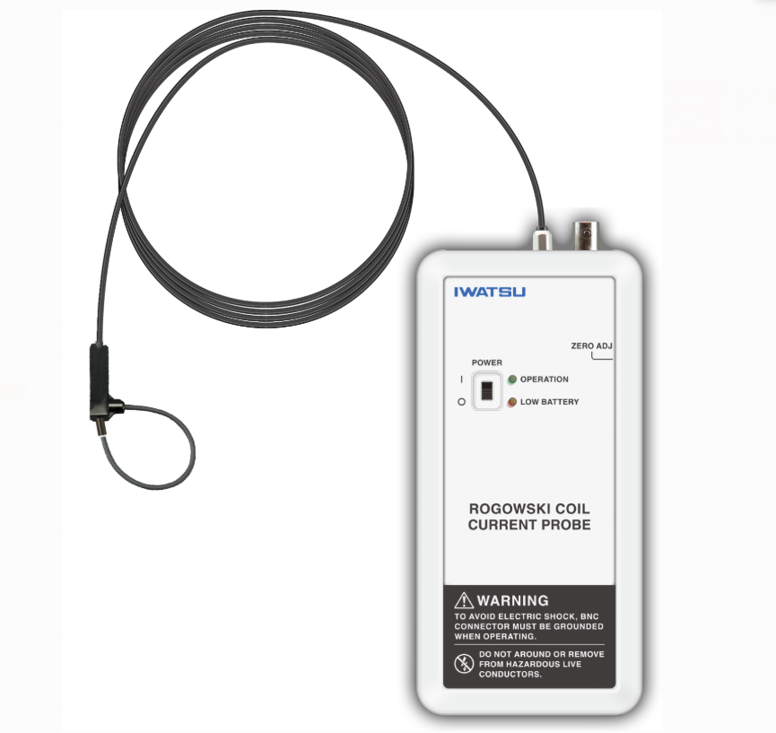 PMK Iwatsu Rogowski Current Probe, Peak current 30A, 110Hz - 30MHz, -40°C to 150°C, 