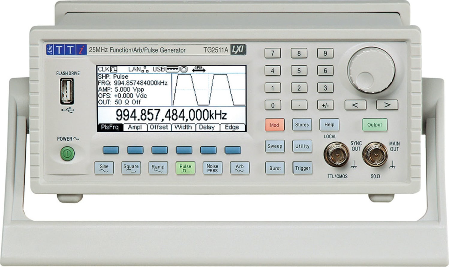 Aim-TTi 25MHz Function/Pulse/Arbitrary Generator, USB/LXI