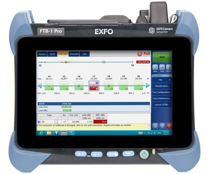 EXFO FTB-1v2 kuitututka OTDR 45dB 