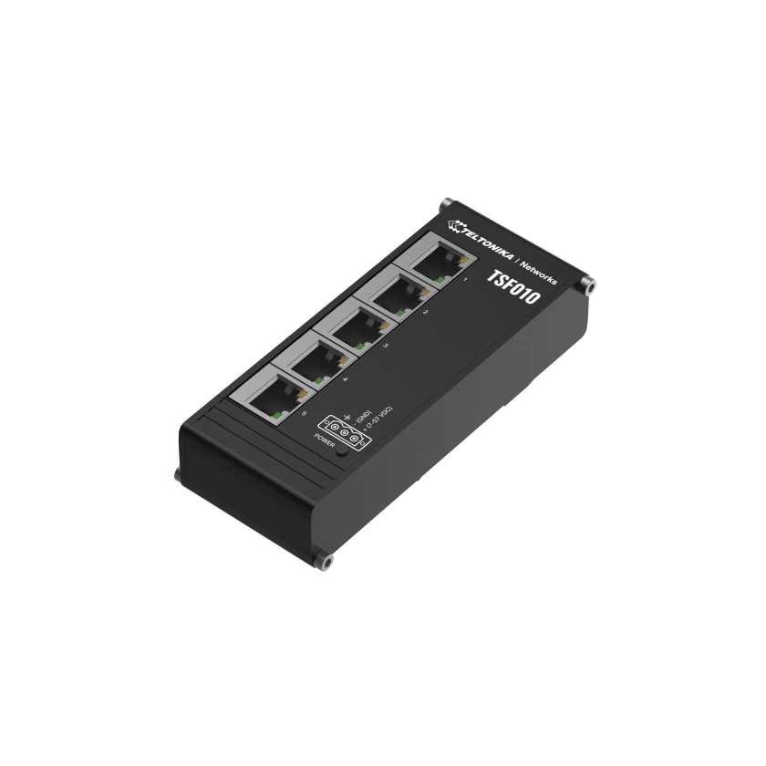 Teltonika Flat design Switch 4x 10/100Mbps DIN-kiinnitys